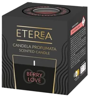 ETEREA Vela Berry Love vela perfumada 120 g em copo de vidro. Vela perfumada ETEREA para criar ambiente acolhedor